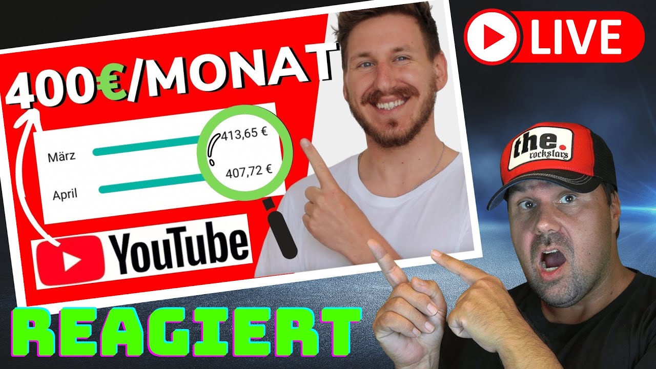 400 Euro pro MONAT mit Youtube verdienen! Wie funktioniert das? (Online Geld verdienen) [Reaction]