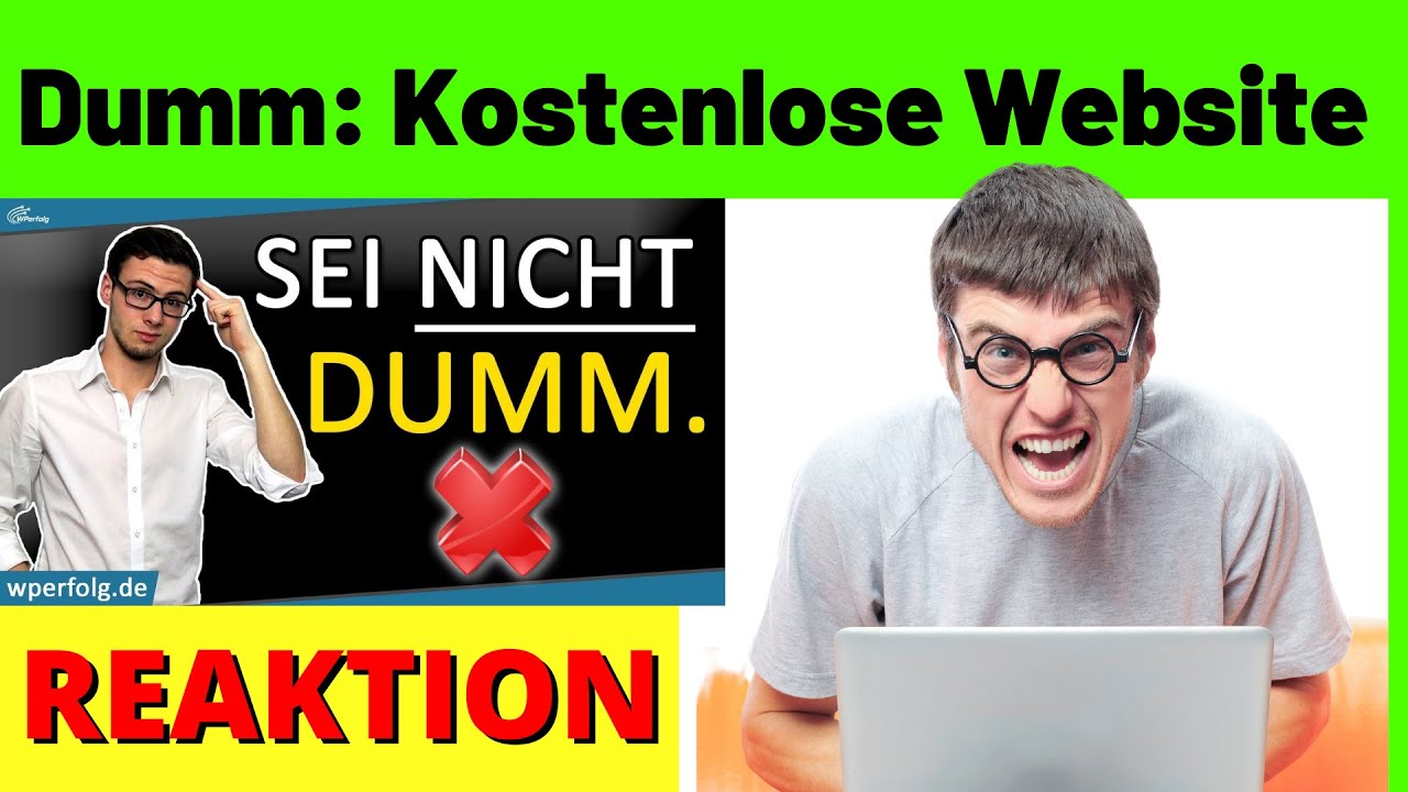 Wieso Es Dumm Ist Eine Kostenlose Website zu erstellen (2022) - Wix, Jimdo, Weebly  [Reagiertauf]